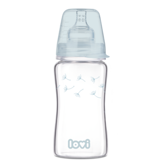 LOVI Diamond Glass Бутылочка для кормления Botanic, 250 мл 