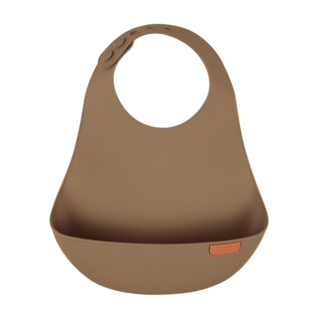 LOVI Silikónový podbradník s vreckom Granola