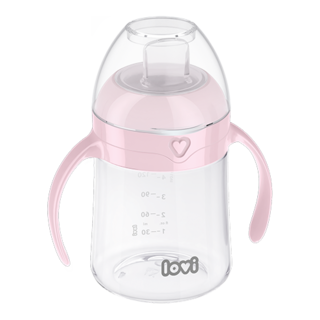 First cup with spout LOVI 150 ml Pink