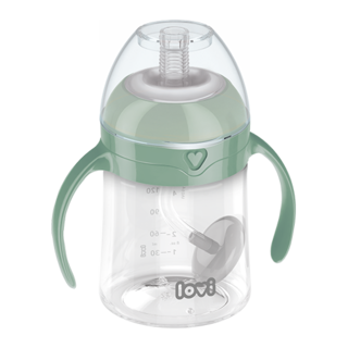 LOVI First cup with weighted straw 150ml Green