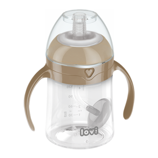 LOVI First cup with weighted straw 150ml Brown