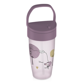 LOVI Becher mit Strohhalm ACTIVE 350ml Lovely Girl