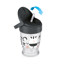 LOVI Becher mit Strohhalm JUNIOR 250ml Salz&Pfeffer