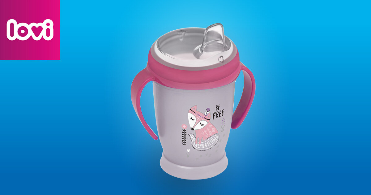 LOVI Tazza Biberon Bordo Anti-Rovesciamento a 360, 12+ a mesi, Senza Bpa, 250 ml, Collezione Wild Soul Girl, Rosa, 1 prezzo