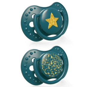 Пустышка LOVI Stardust динамическая 0-3 мес., зеленый 2 шт.
