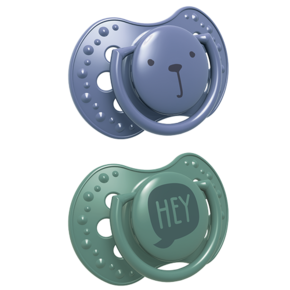 Chupete Dinámico Silicona LOVI 6-18m 2uds Hey Azul