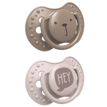 Chupete Dinámico Silicona LOVI 6-18m 2uds Hey Rosa