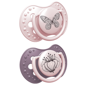 LOVI Dudlík silikonový dynamický 18m+ 2ks Botanic holka