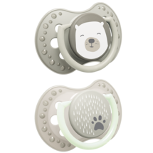 LOVI Silicone Dynamic Soother 0-3m 2 pcs Buddy Bear