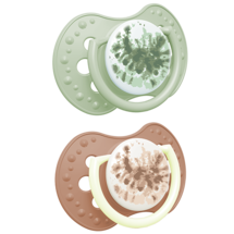 LOVI Silicone Dynamic Soother 0-3m 2 pcs Tie Dye Green
