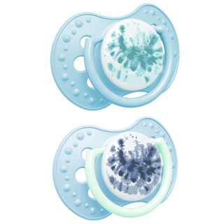 LOVI Dudlík silikonový dynamický TIE DYE 6-18m 2ks kluk