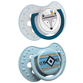 LOVI silikoninis dinaminis čiulptukas, 3-6 mėn., 2 vnt., „Indian Summer Boy“