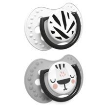 LOVI Dudlík silikonový dynamický 18m+ 2ks Salt & Pepper