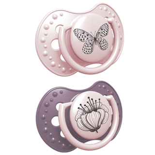 LOVI Silicone Dynamic Soother 18m 2 pcs Botanic Girl
