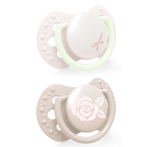 LOVI Silikon Dynamischer Schnuller 0-2m 2 Stück Baby Shower Girl