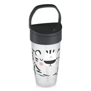 LOVI Becher mit Strohhalm ACTIVE 350ml Salz&Pfeffer