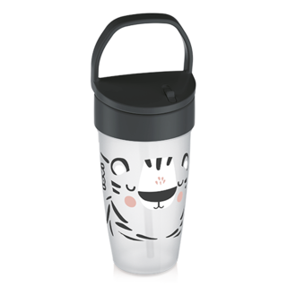 LOVI Поильник с трубочкой 250мл Salt&Pepper