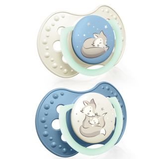 LOVI Szilikon dinamikus cumi  0-3hó 2db  Night&Day fiú