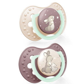 LOVI Silicone Dynamic Schnuller 18m+ 2 Stück Night&Day Girl