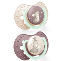 LOVI Silicone Dynamic Schnuller 18m+ 2 Stück Night&Day Girl