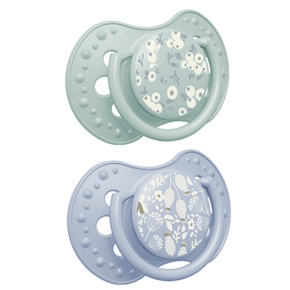LOVI Silikon Dynamischer Schnuller 0-3m 2 Stück Blossom Blau