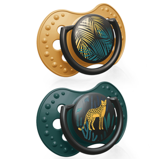 Силиконовая динамическая пустышка LOVI Jungle Vibes Boy, 6-18 мес, 2 шт.