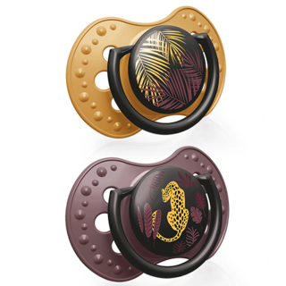 Силиконовая динамическая пустышка LOVI 0-3 м 2 шт Jungle Vibes Girl