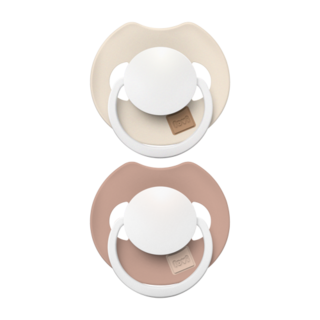 LOVI Prime Silicone Dynamic Soother 6-18m 2 pcs Ivory Glow/Blush Glow