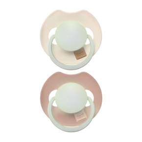 LOVI Prime Silicone Dynamic Soother 18+m 2 pcs Ivory Glow/Blush Glow