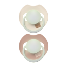 LOVI Prime Silicone Dynamic Soother 18+m 2 pcs Ivory Glow/Blush Glow